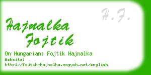 hajnalka fojtik business card